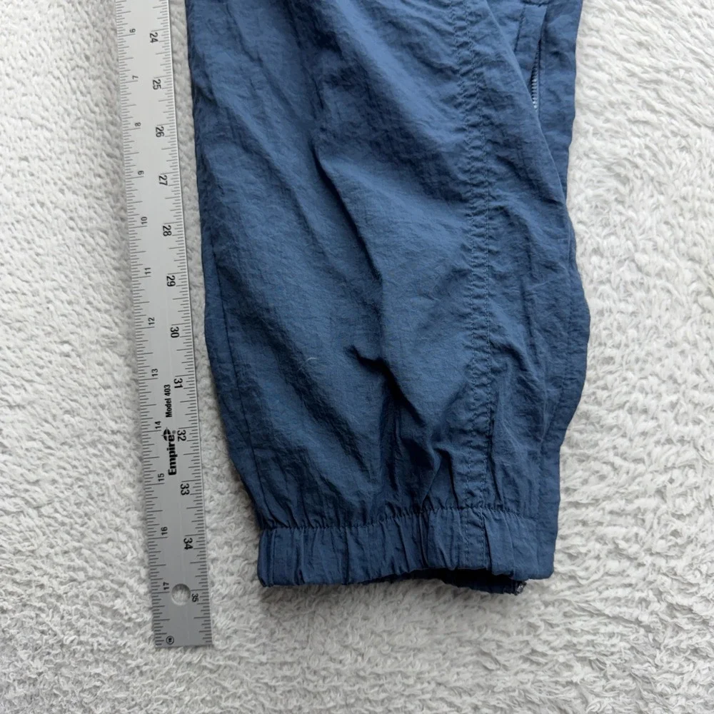 Vintage Nike Windbreaker Track Pants Mens MT Blue Nylon Jersey Lined Zip 90s